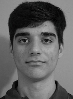 Image of Muaz A from South Carolina Connections Academy pictured here smiling in black and white. 